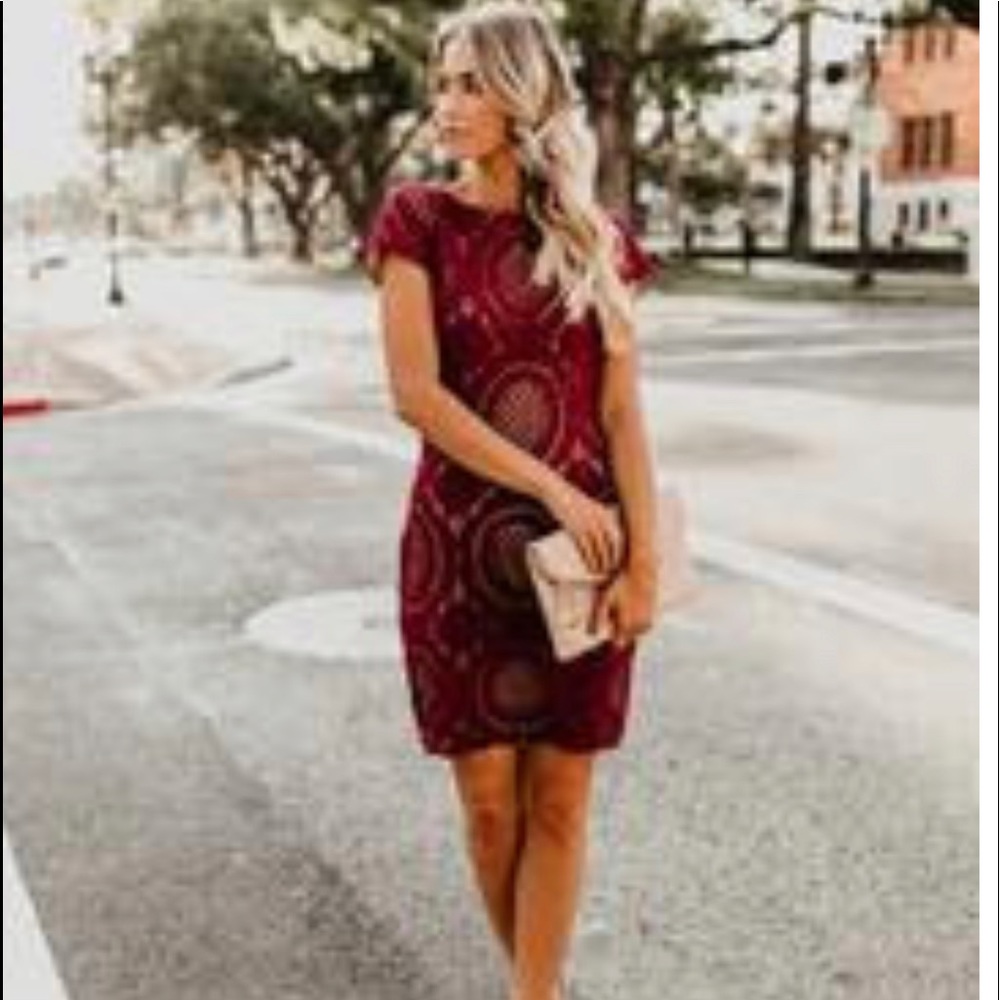 Burgundy Vici dolls dress size small
